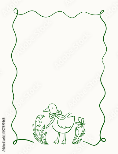 Wallpaper Mural Cute Easter designs. Traditional spring hand drawn decorations, symbols, and floral ornaments. Natural floral patterns. Flat vector frame Torontodigital.ca