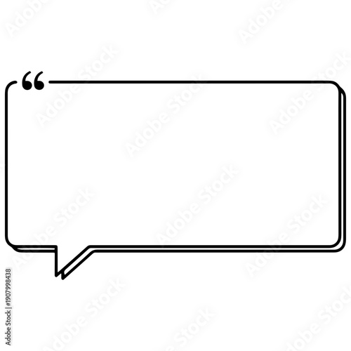 Simple speech bubble for quotes and dialogues in modern designs