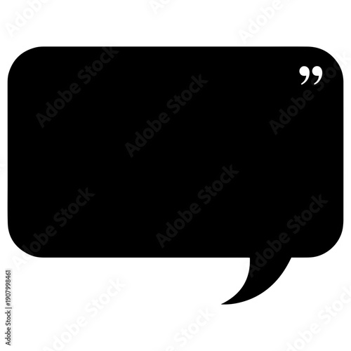 Modern quote bubble for dialogue and communication needs