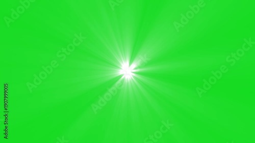 High quality stock footage of sun rays light effects on green screen background. Optical Lens flare effect and shine ray moving, overlay.