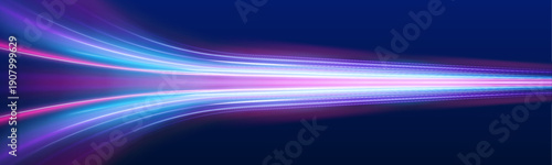 Neon arcs radiate outward, creating waves of intensity and speed. Light flows feel alive and electric. A futuristic, energetic backdrop for digital art.