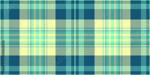 Wallpaper texture tartan background, nyc textile plaid check. Daisy fabric vector seamless pattern in atlantic and lime colors.