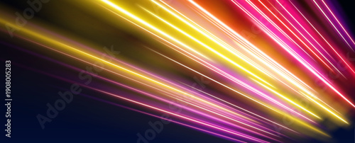 Bright particle streams twist diagonally, forming abstract paths of speed and energy. Motion blur adds intensity. Perfect for futuristic vector.