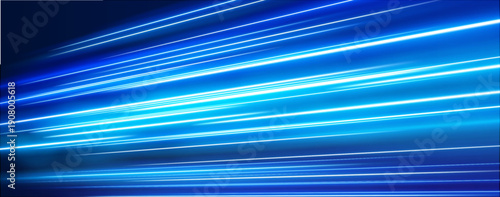 Electric neon streams twist and overlap, creating dynamic paths of energy. Bright particles pulse along curves. Perfect for futuristic digital vector.