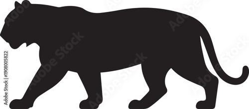 Swift Jungle Tiger – Running Silhouette Vector Illustration