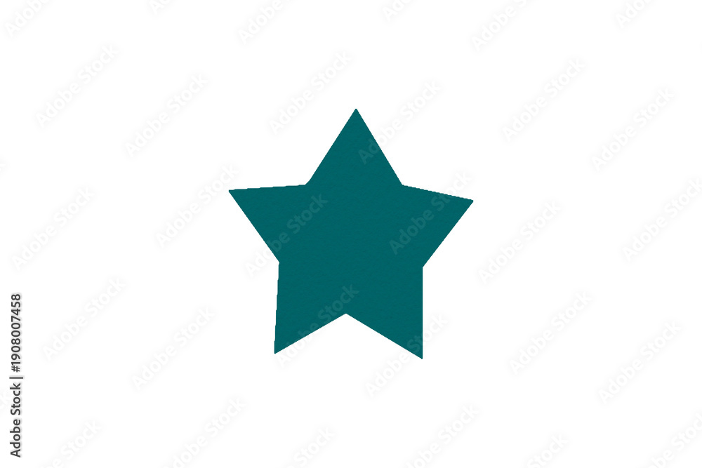Fototapeta premium A dark green star is situated on a transparent background.