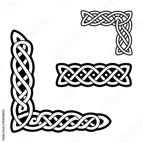 Celtic Knot Elements: Intricate Celtic knotwork designs, symbols of ancient heritage, showcasing the artistic elegance.