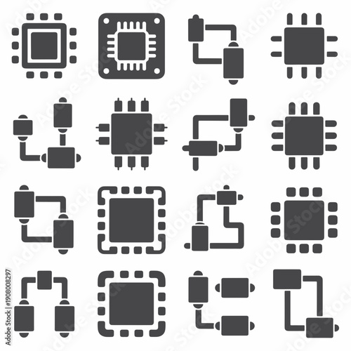 Array of Circuit Boards: An assortment of intricate circuit boards, captured in a monochrome, showcasing the core of technological advancement and computing.