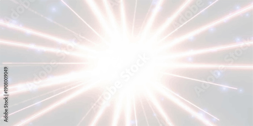 Bright abstract blue background with a summer sun burst and shining rays of light creating a glow design vector illustration for a sunny nature backdrop wallpaper