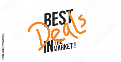 Dynamic promotional graphic featuring "Best Deals in the Market!"