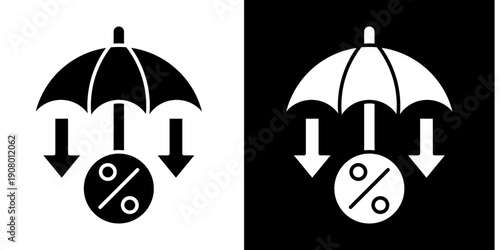 Tax Protection Icon Set White Glyph Style Collection