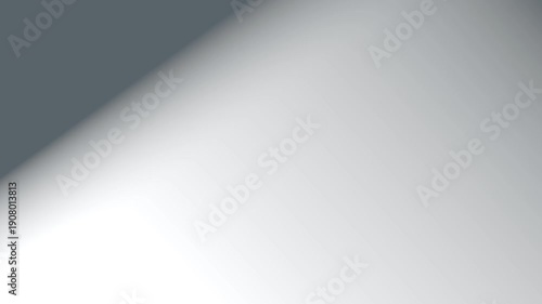 Abstract corner half screen shadow moving backdrop, looped animation, 3d rendering. Shade overlay effect motion on wall texture backdrop, 4k. Blurry animated grade silhouette reflection template.