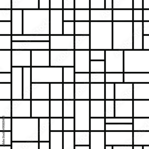 Abstract image grid of black mixed lines on a gray transparent background seamless pattern