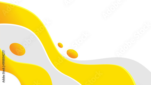 Abstract background with yellow flowing shapes in soft layered style creating warm friendly theme