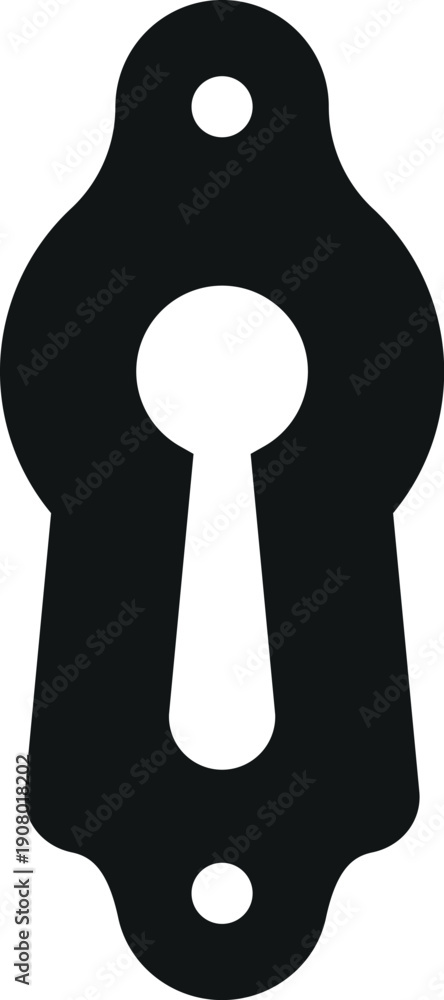 Fototapeta premium Keyhole symbol. Black lock icon. Access sign