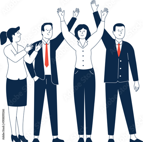 Election candidates color illustration. Political race start