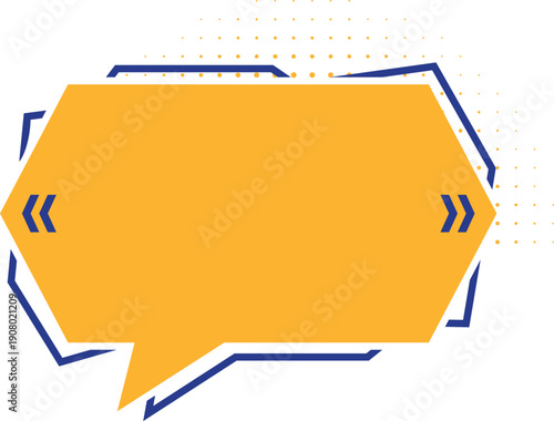 Blank quotation bubble. Dialog message with mention commas