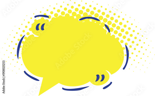 Mention frame template. Comment or dialog text bubble