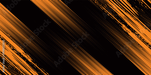 orange black brush Car sticker wrap pattern banner abstract sporty lines black orange color combination grunge brush modern pattern racing motorsport design.vector illustration. eps 10
