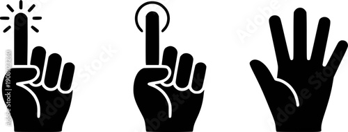 Iconography of Hand Gestures: Pointing, Touching, and Open Palm