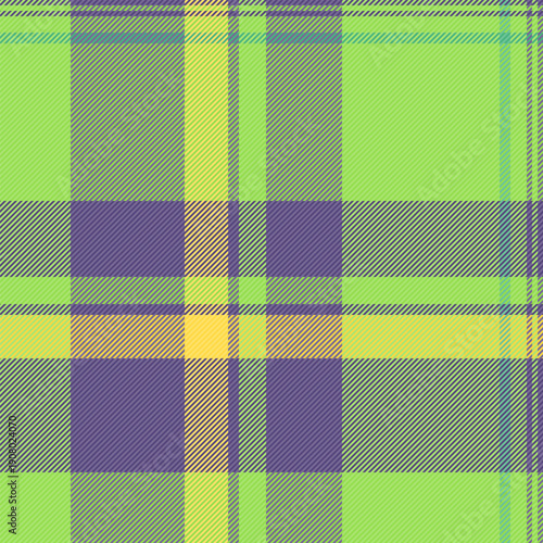 Model textile check seamless, usa tartan fabric vector. Postcard texture plaid background pattern in green and indigo colors.