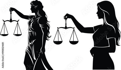 International women's day silhouette empowering equality and justice