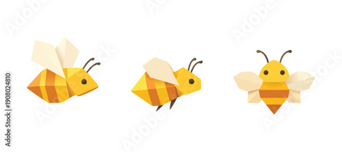 cute little bees origami collections