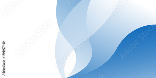 Blue and white wave elegant abstract background for banner, poster, brochure, website. vector illustration	