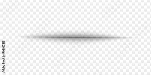 Page dividers with transparent shadows, isolated. Pages separation vector set. Transparent realistic paper shadow effects. Web banner. Element for frame shadow.