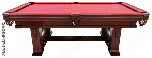Red pool snooker table