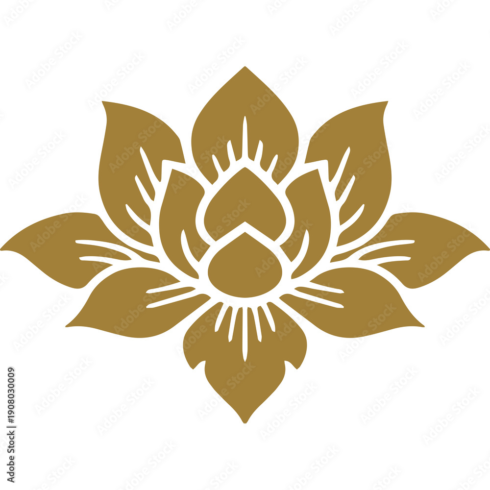 Fototapeta premium Thai Art traditional asian luxury line art Decorative lai Thai Pattern flat Illustration element graphic design Thai Floral Pattern