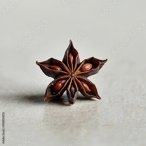 star anise on a white background