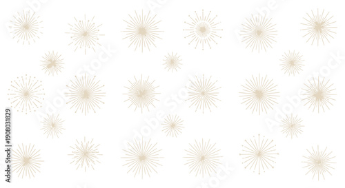 Golden burst particles overlay effect for banner or poster, isolated on transparent background, png