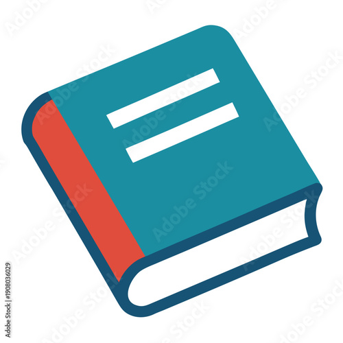 Accounting book icon on white background silhouette