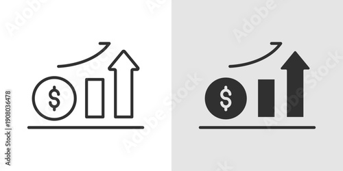 Finance Presentation Icon representing financial reporting, analysis, and business communication.