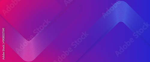 Modern abstract gradient banner background with glowing geometric lines. Futuristic design. Space for your text. Suit for cover, header, banner, advertising, website, presentation, business