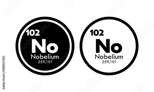 Nobelium icon set. vector template illustration  for web design