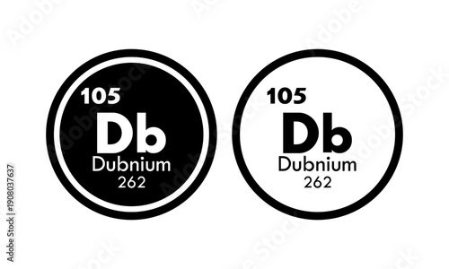 Dubnium icon set. vector template illustration  for web design