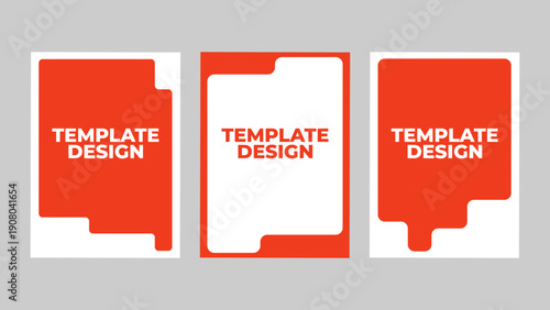 Orange and Red Geometric Social Media Story Template Vector