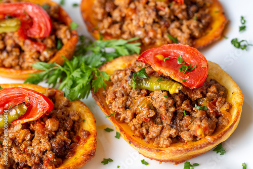 Traditional Turkish food; b...