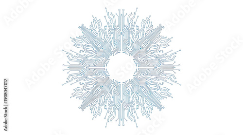 A large snowflake with intricate patterns