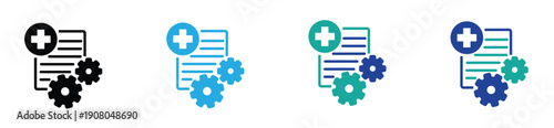 Medical Record and Healthcare Document Icon Set