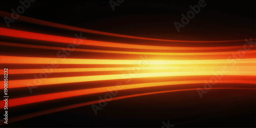 Abstract orange yellow motion light background with glowing fast speed streaks