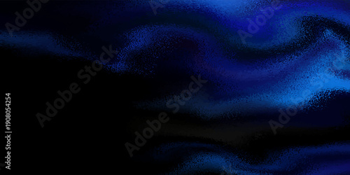 Abstract background featuring liquid blue chrome swirls with glowing electric waves and dark shadows for modern digital graphic design