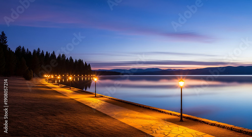 sunrise over the lake