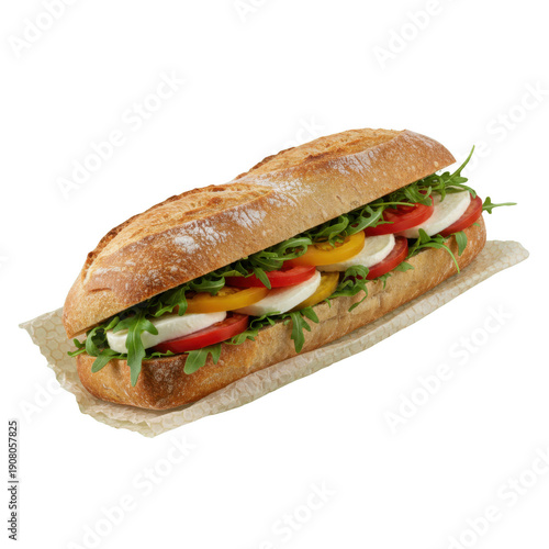 Caprese Sandwich with Fresh Mozzarella and Tomatoes