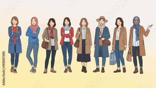 A cheerful group of diverse friends posing together outdoors