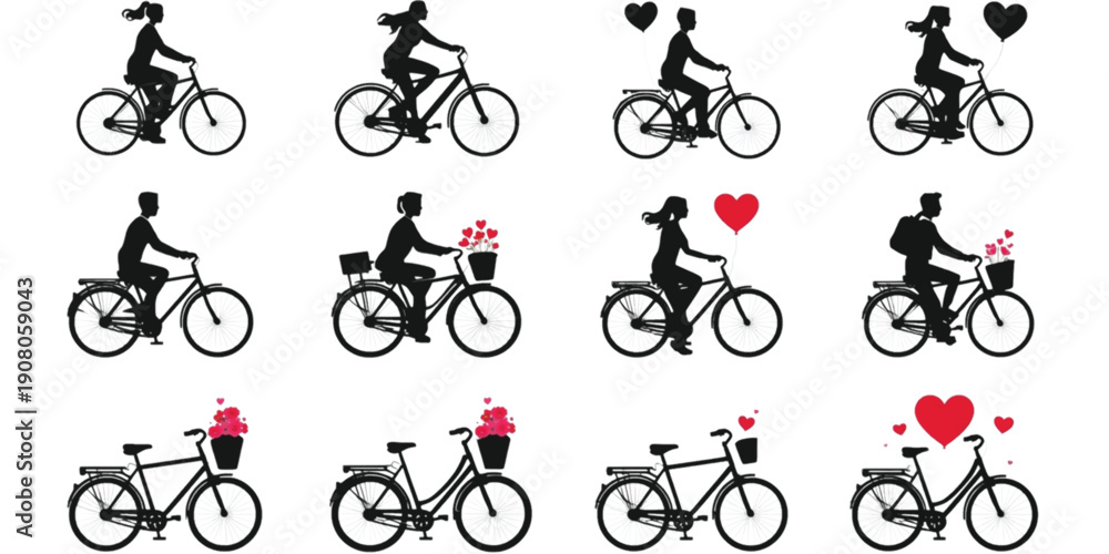 Fototapeta premium Valentine icon sheet