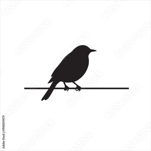 A black bird silhouette vector style