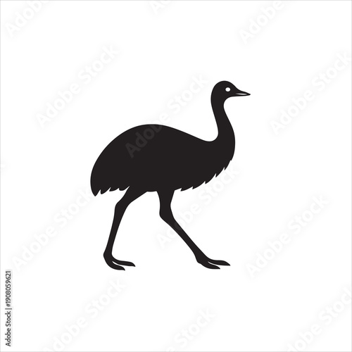 A emu bird silhouette vector style